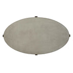 Oval Cocktail Table, Eucalyptus & Birch, Concrete Composite Top, Wire Brush Finish