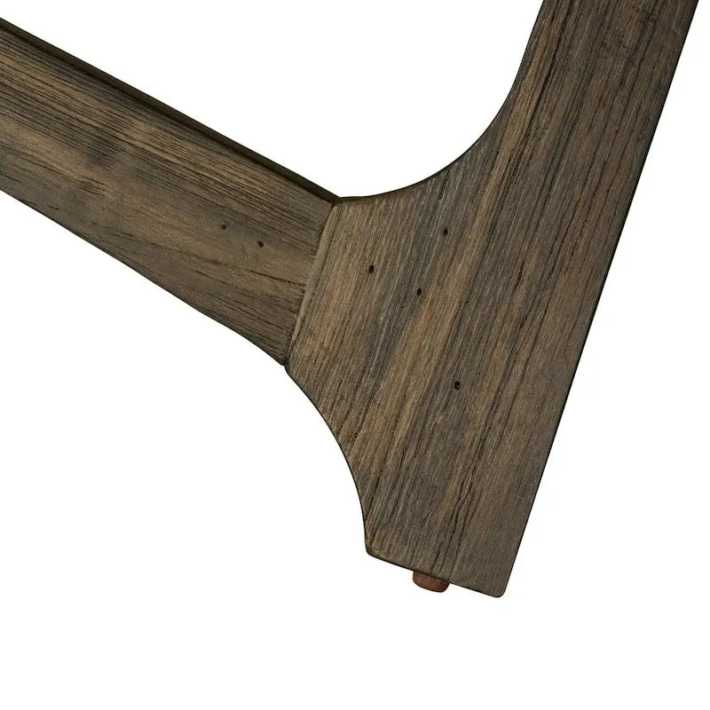 Oval Cocktail Table, Eucalyptus & Birch, Concrete Composite Top, Wire Brush Finish