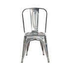 Gunmetal Industrial Rustic Dining Chairs (Set of 4)