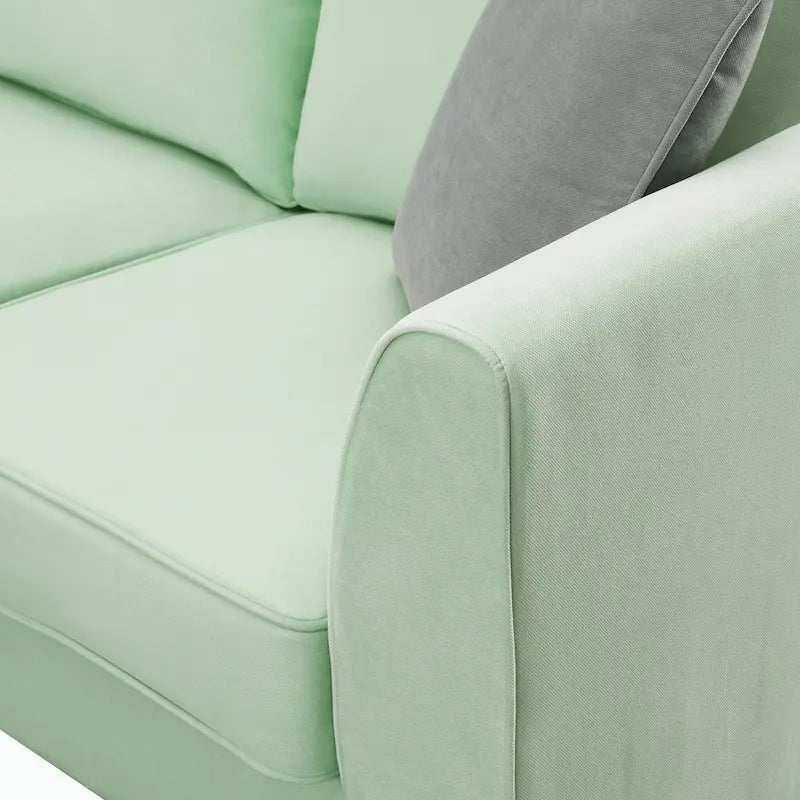 Modular Sectional Sofa with Ottoman and 3 Pillows