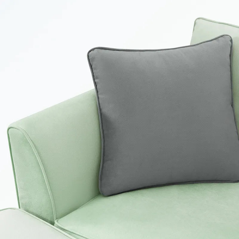 Modular Sectional Sofa with Ottoman and 3 Pillows
