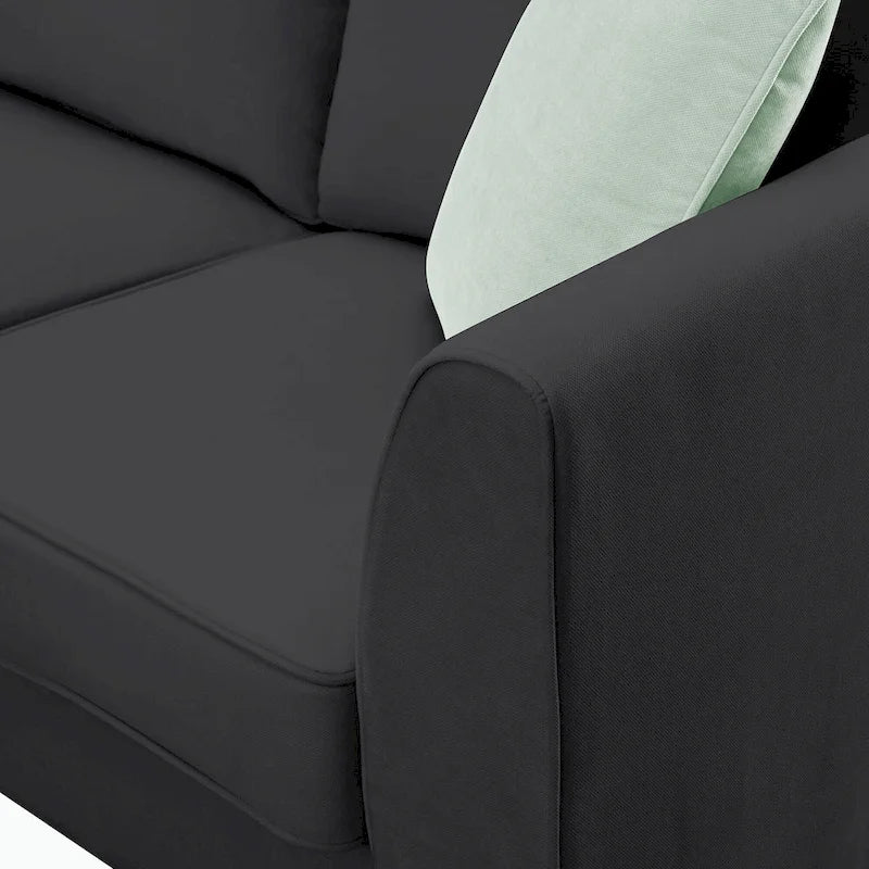Modular Sectional Sofa with Ottoman and 3 Pillows