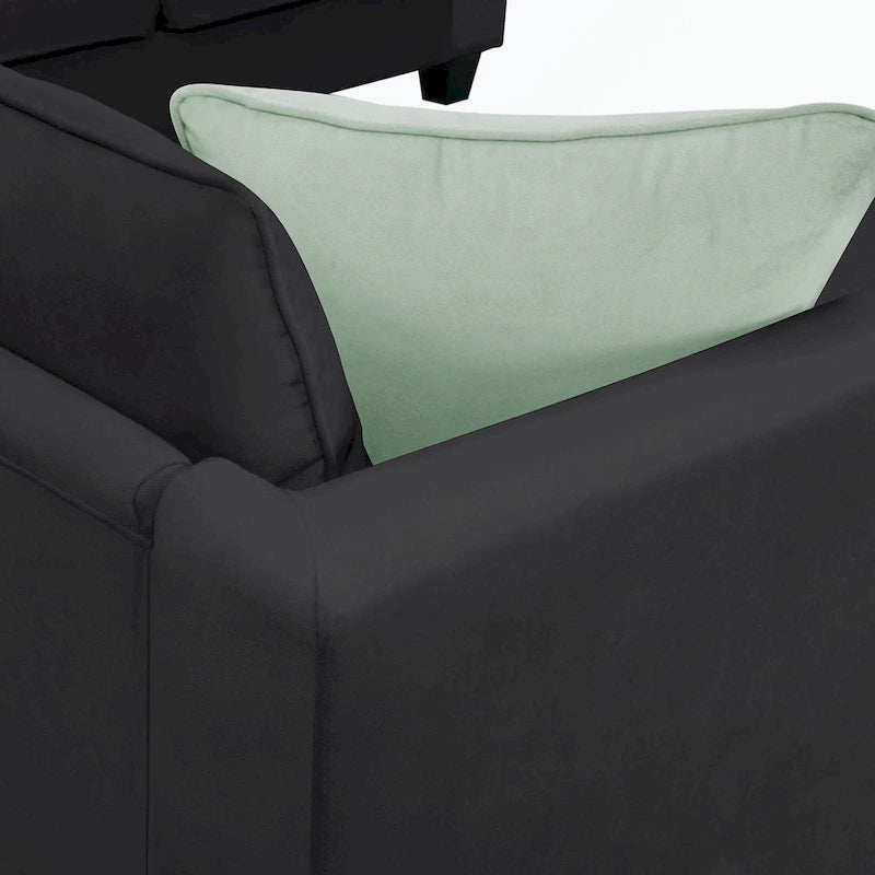 Modular Sectional Sofa with Ottoman and 3 Pillows