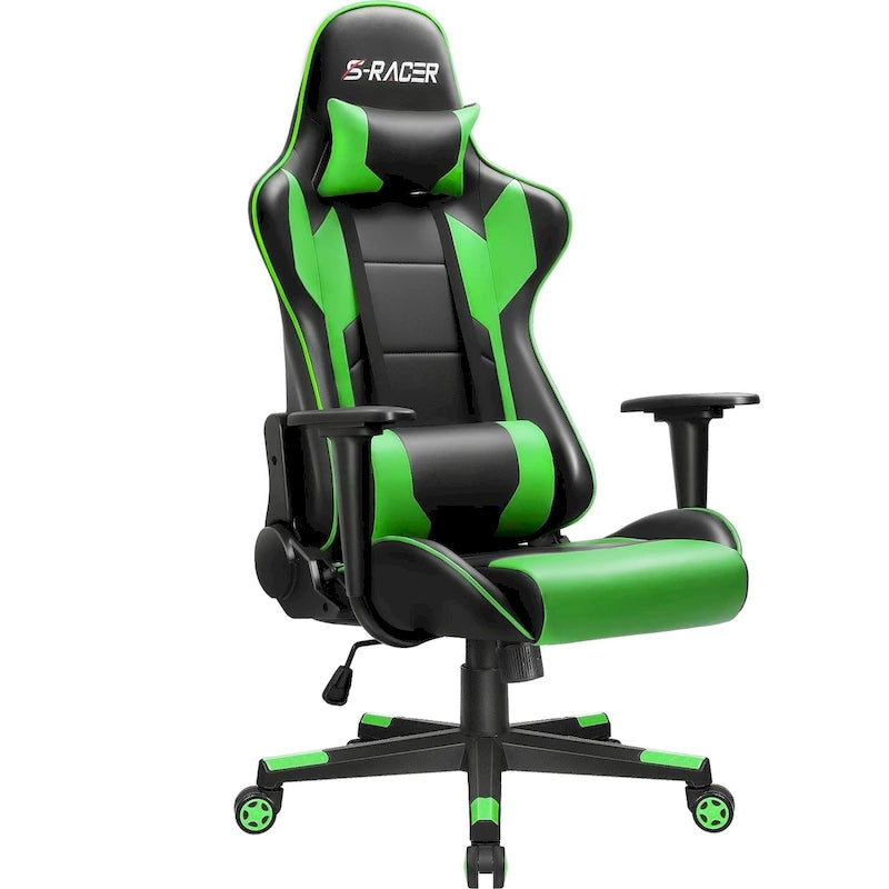 Ergonomic Faux Leather Adjustable Swivel Office & Gaming Chair