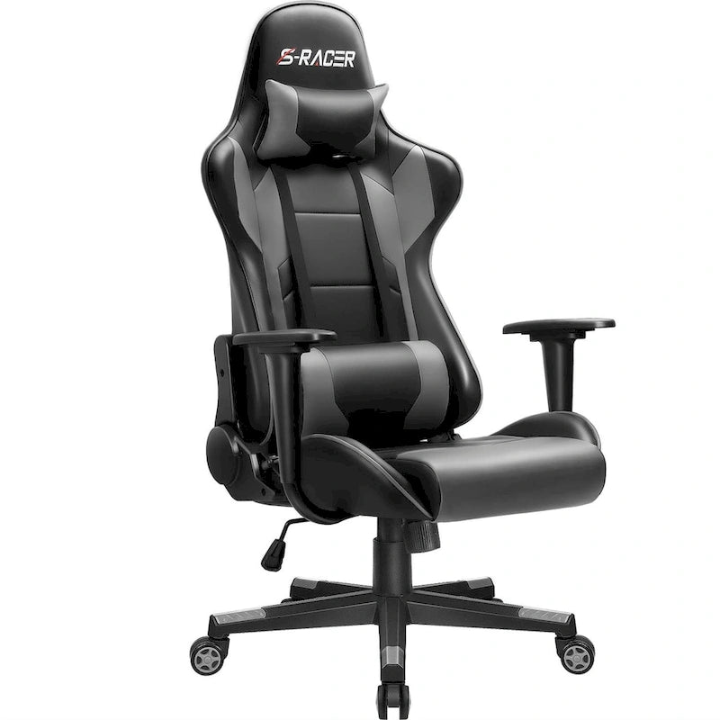 Ergonomic Faux Leather Adjustable Swivel Office & Gaming Chair
