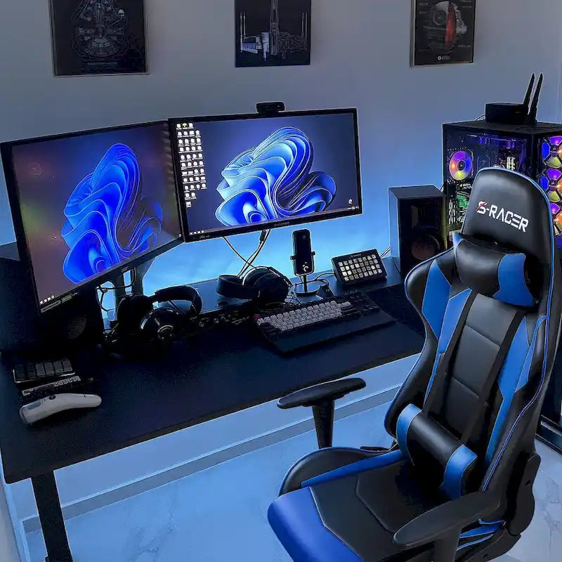 Ergonomic Faux Leather Adjustable Swivel Office & Gaming Chair
