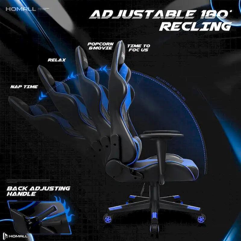 Ergonomic Faux Leather Adjustable Swivel Office & Gaming Chair