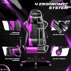 Ergonomic Faux Leather Adjustable Swivel Office & Gaming Chair