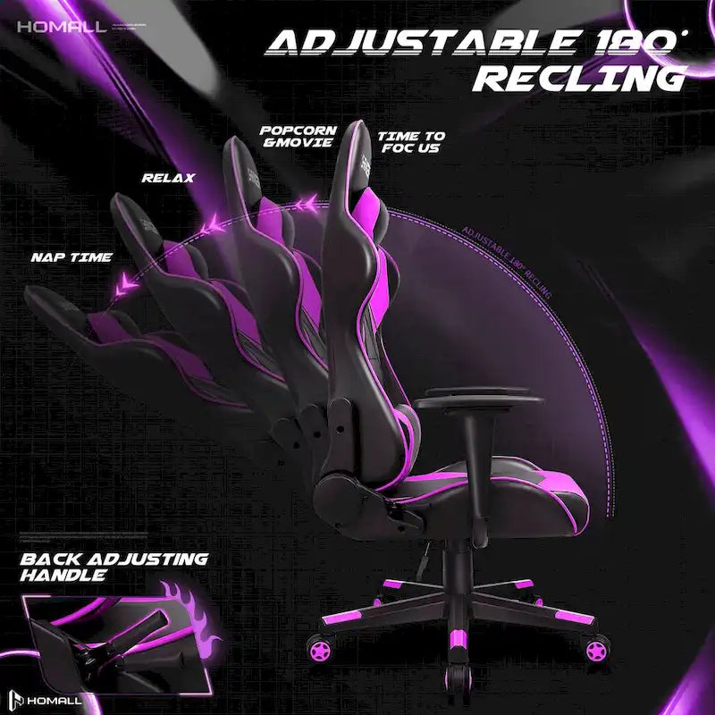 Ergonomic Faux Leather Adjustable Swivel Office & Gaming Chair
