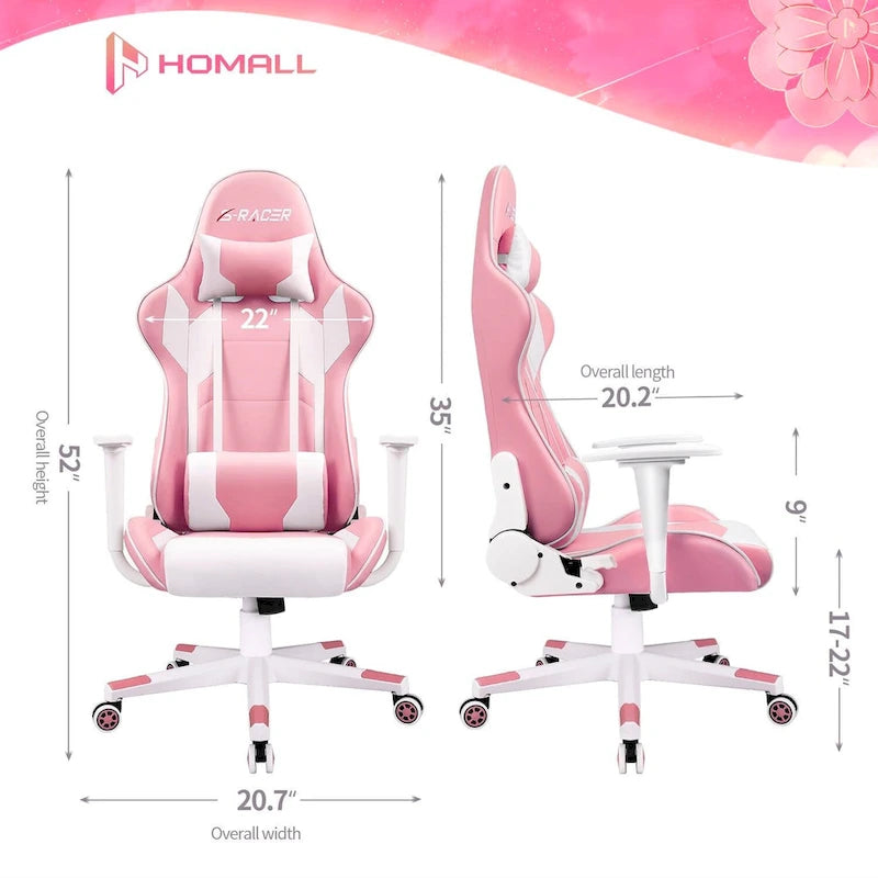 Ergonomic Faux Leather Adjustable Swivel Office & Gaming Chair