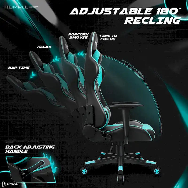 Ergonomic Faux Leather Adjustable Swivel Office & Gaming Chair