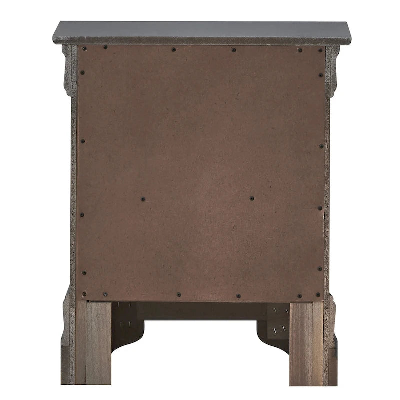 Mirrored Wood 2-Drawer Nightstand – Glamorous Bedroom Side Table