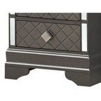 Mirrored Wood 2-Drawer Nightstand – Glamorous Bedroom Side Table