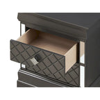 Mirrored Wood 2-Drawer Nightstand – Glamorous Bedroom Side Table