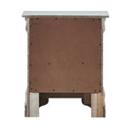 Mirrored Wood 2-Drawer Nightstand – Glamorous Bedroom Side Table