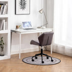 Diamond Tufted Velvet Swivel Office Chair, Adjustable Height, Armless, 20.5"W