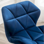 Diamond Tufted Velvet Swivel Office Chair, Adjustable Height, Armless, 20.5"W