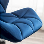 Diamond Tufted Velvet Swivel Office Chair, Adjustable Height, Armless, 20.5"W