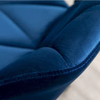 Diamond Tufted Velvet Swivel Office Chair, Adjustable Height, Armless, 20.5"W