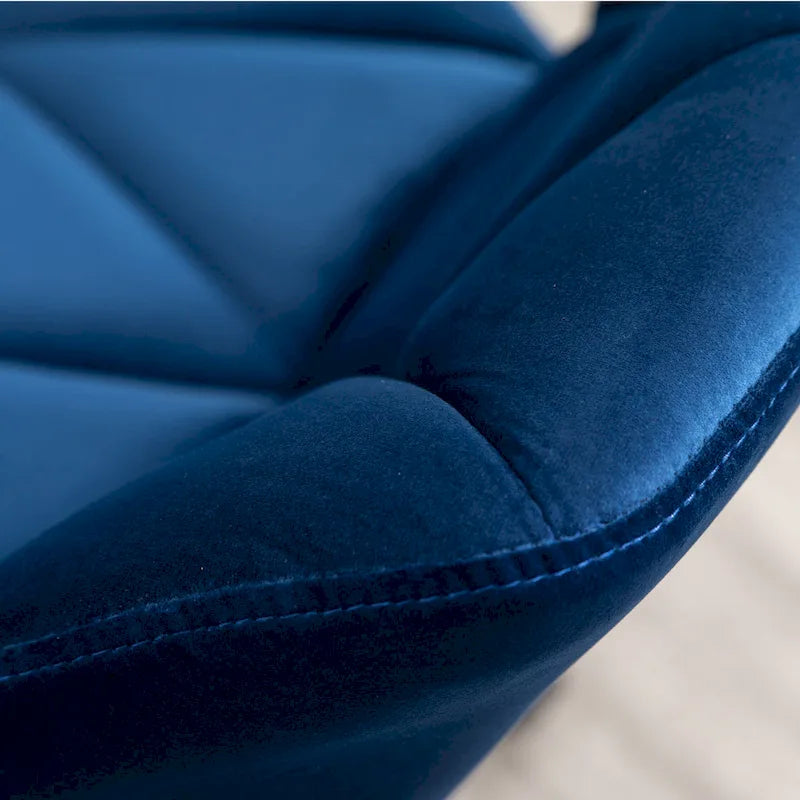 Diamond Tufted Velvet Swivel Office Chair, Adjustable Height, Armless, 20.5"W