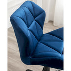 Diamond Tufted Velvet Swivel Office Chair, Adjustable Height, Armless, 20.5"W
