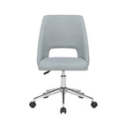 Linen Upholstered Office Chair with Roller Wheels – Adjustable & Comfortable