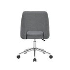 Linen Upholstered Office Chair with Roller Wheels – Adjustable & Comfortable