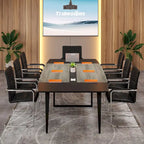 94.48 L x 47.24 W Conference Table,Seminar Table with Rectangle Grommet