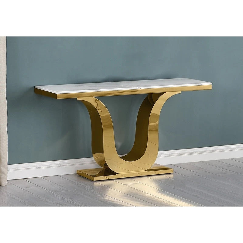 Genuine White Marble Sofa Table – Elegant Console Table