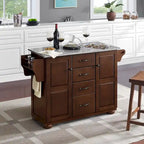 Solid Granite Top Kitchen Island – Spacious & Durable