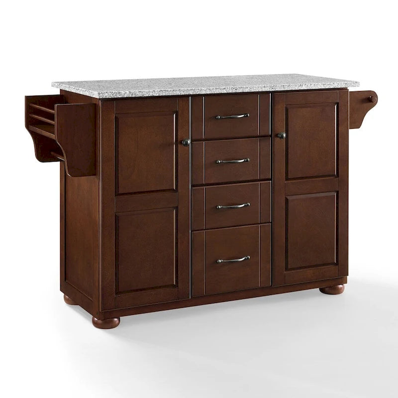 Solid Granite Top Kitchen Island – Spacious & Durable