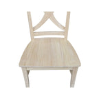 Solid Wood X-Back Dining Chairs – Set of 2, Classic Style