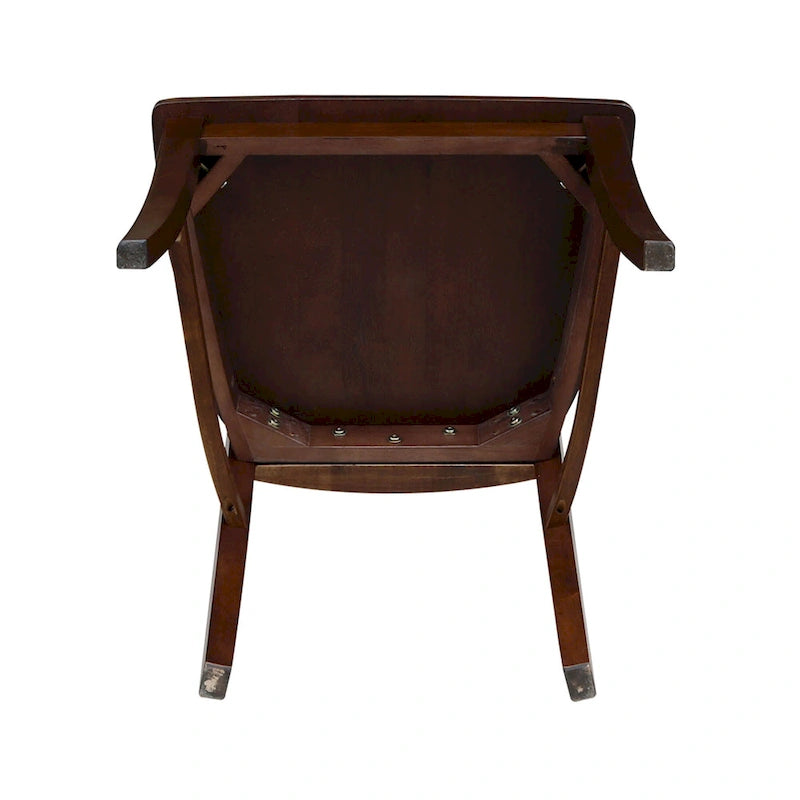 Solid Wood X-Back Dining Chairs – Set of 2, Classic Style
