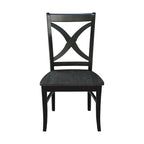 Solid Wood X-Back Dining Chairs – Set of 2, Classic Style