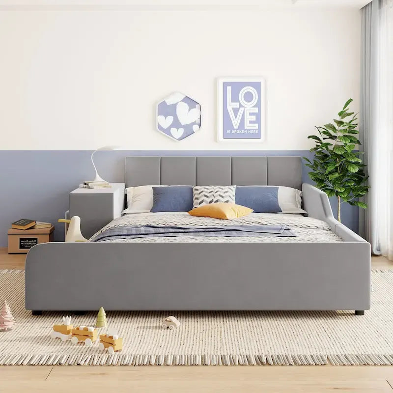 Full Size Upholstered Grounded Bed