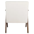 Mid-Century Modern Armchair, Vegan Leather Cushion & Walnut A-Frame Base, 28"W