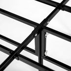 Black Steel Mattress Foundation, No Box Spring Needed, 13" Clearance, 1500 lbs