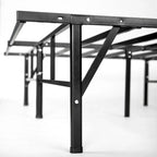 Black Steel Mattress Foundation, No Box Spring Needed, 13" Clearance, 1500 lbs