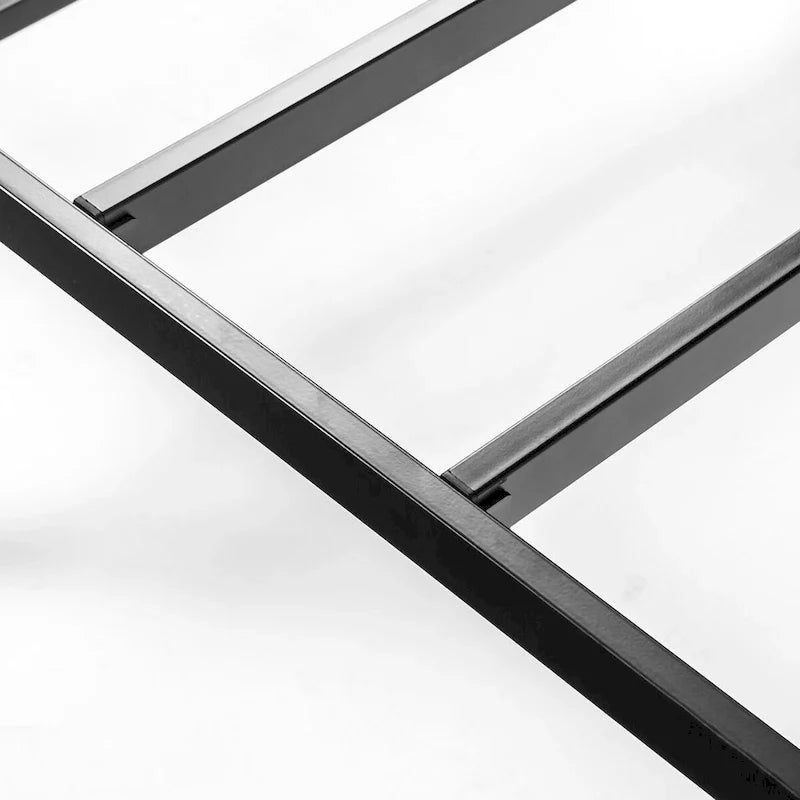 Black Steel Mattress Foundation, No Box Spring Needed, 13" Clearance, 1500 lbs