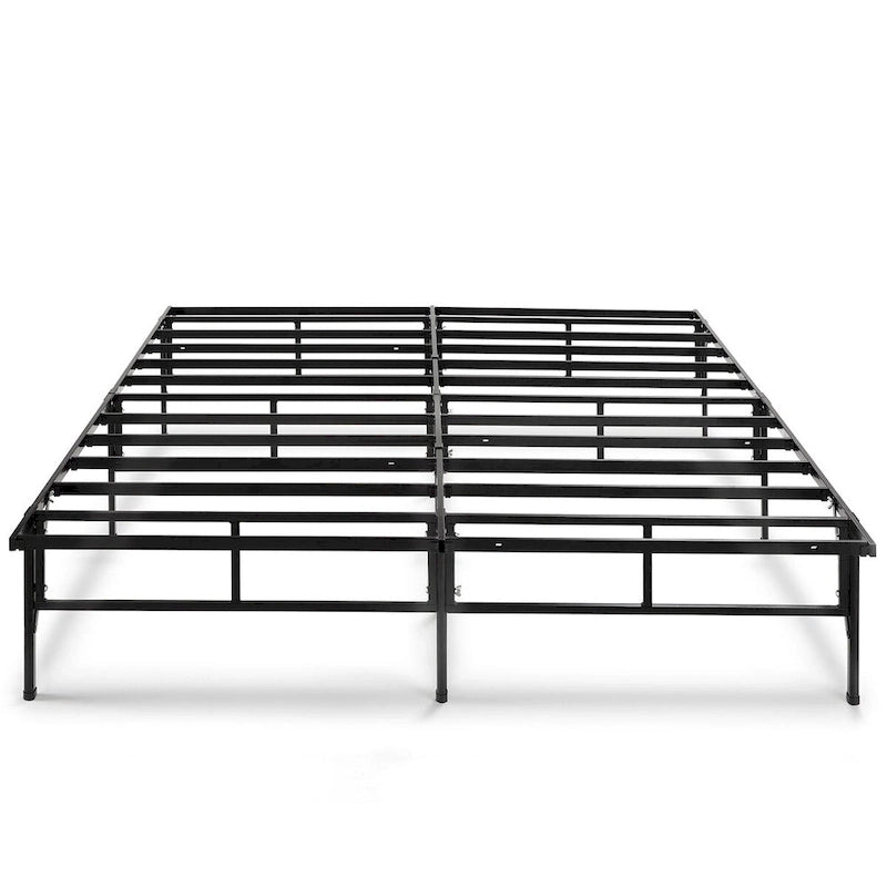 Black Steel Mattress Foundation, No Box Spring Needed, 13" Clearance, 1500 lbs