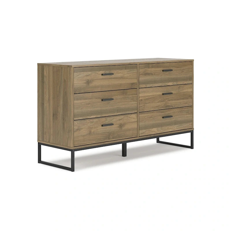Honey Panel Headboard with Dresser & Nightstand – 3-Piece Bedroom Set