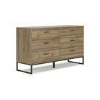 Honey Panel Headboard with Dresser & Nightstand – 3-Piece Bedroom Set