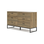 Honey Panel Headboard with Dresser & Nightstand – 3-Piece Bedroom Set