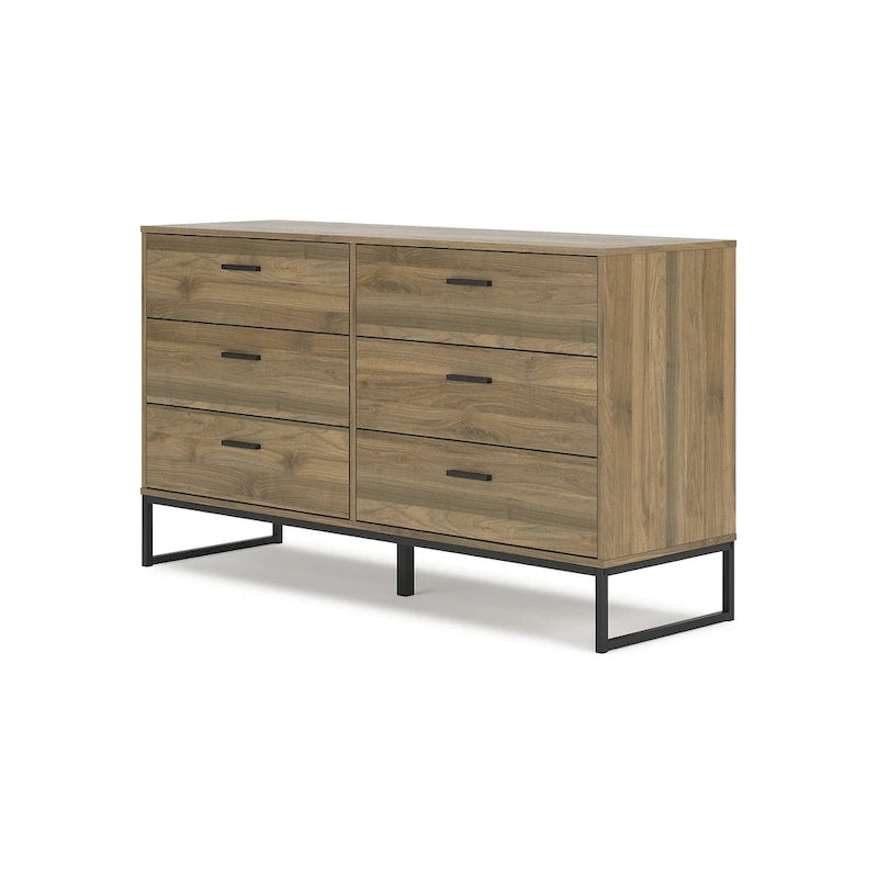Honey Panel Headboard with Dresser & Nightstand – 3-Piece Bedroom Set