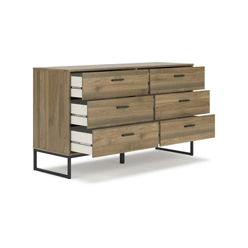 Honey Panel Headboard with Dresser & Nightstand – 3-Piece Bedroom Set