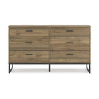 Honey Panel Headboard with Dresser & Nightstand – 3-Piece Bedroom Set