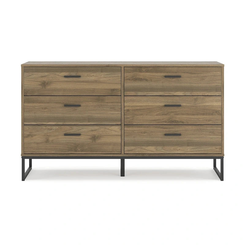 Honey Panel Headboard with Dresser & Nightstand – 3-Piece Bedroom Set