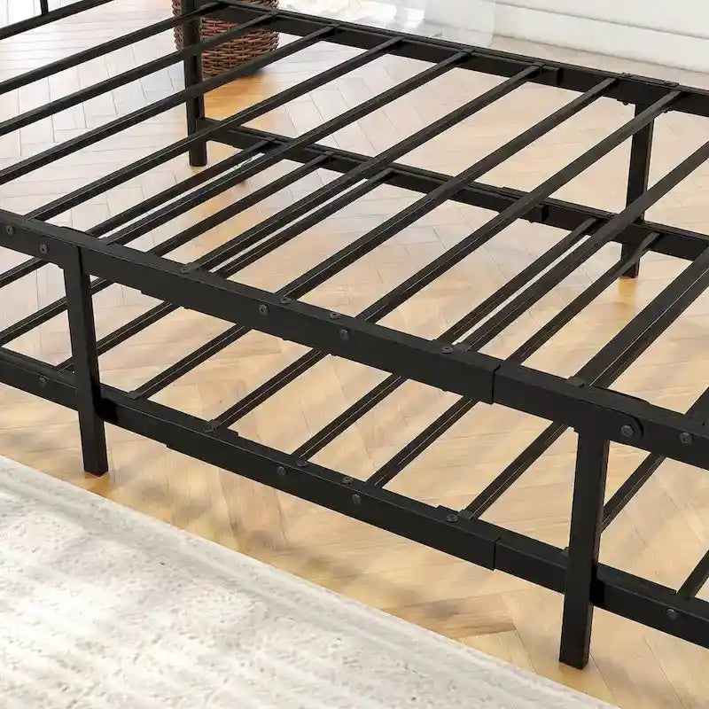Metal Daybed Frame Twin Size Platform with trundle