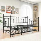 Metal Daybed Frame Twin Size Platform with trundle