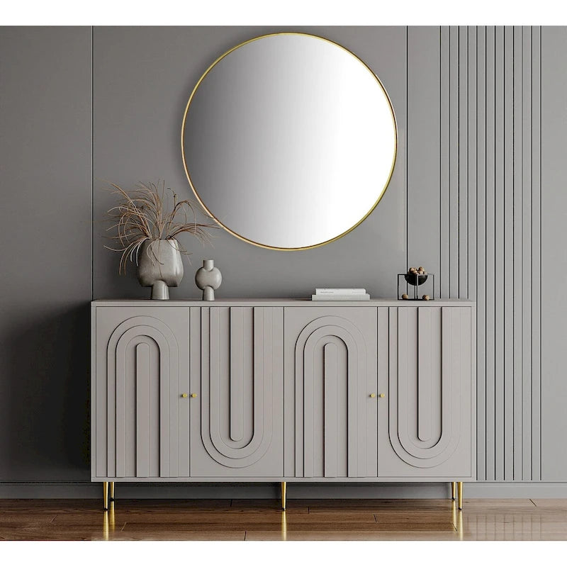 Modern 4 Door Wooden Storage Cabinet for Living Room